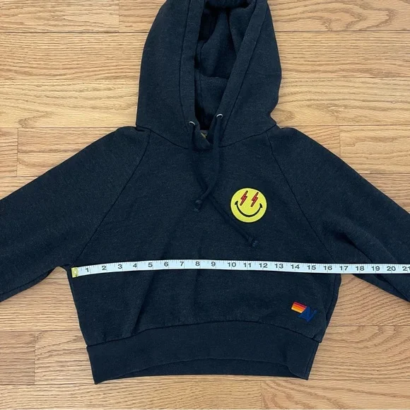 Aviator Nation Smiley Bolt Cropped Hoodie - Picture 10 of 11